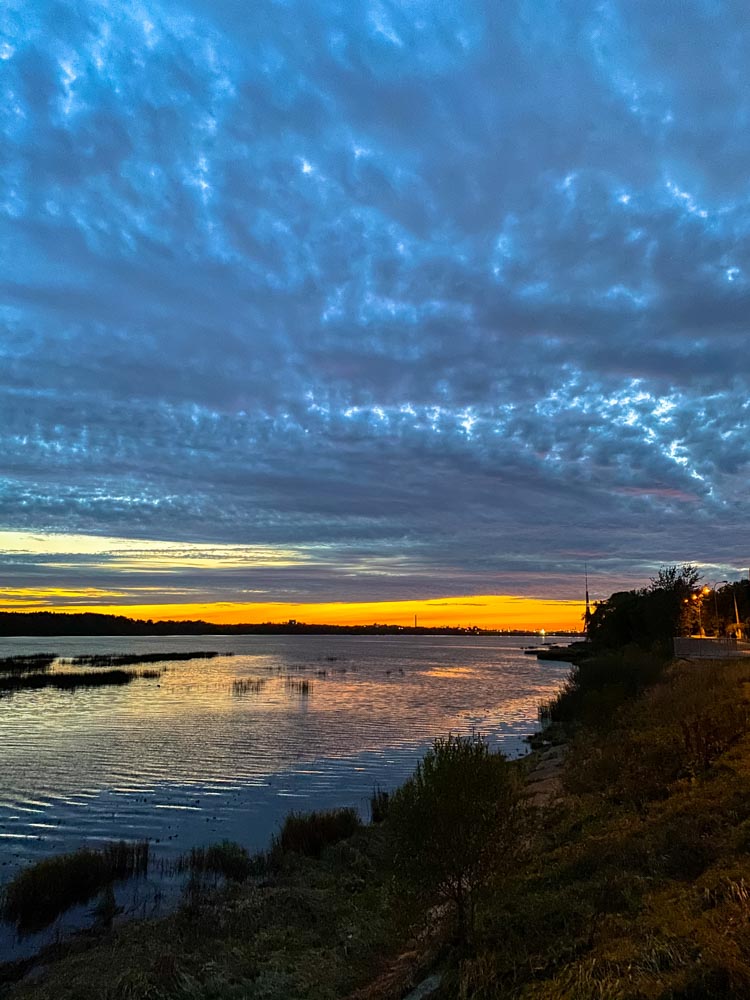 Sunset on the Daugava promenade