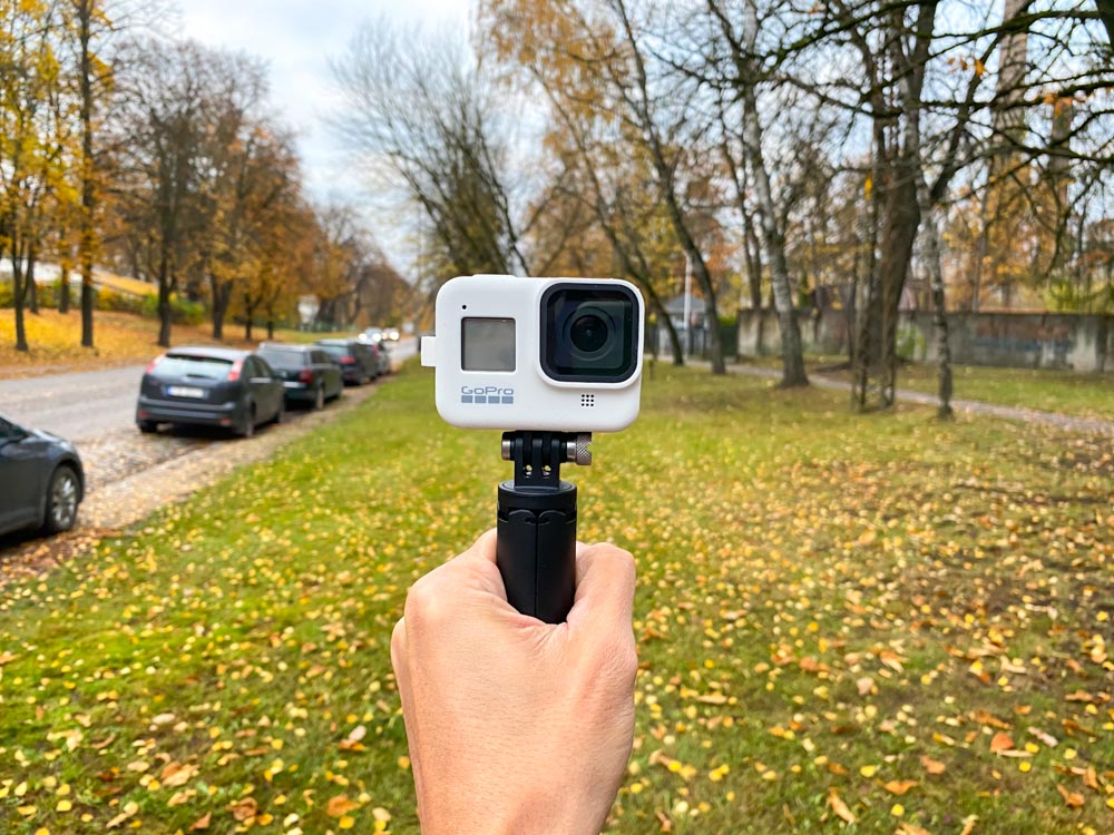 Holding GoPro Hero 8 Black