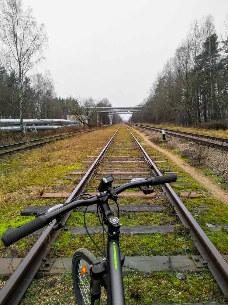 Bicycle on the rails