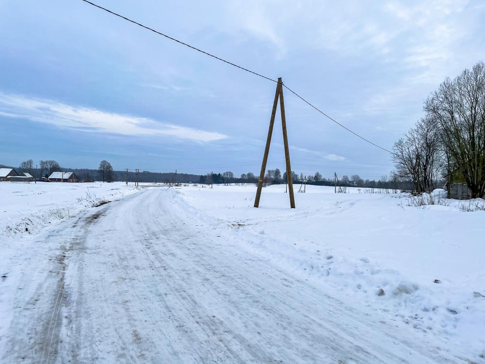 Rural road in Latvia
