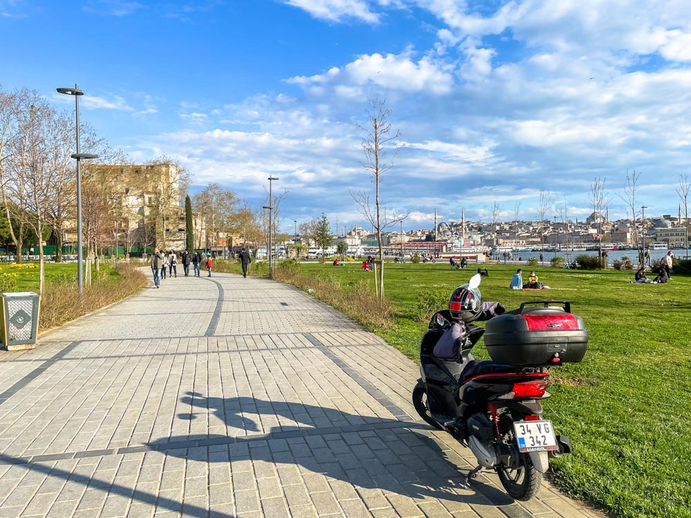 Walking along the coast