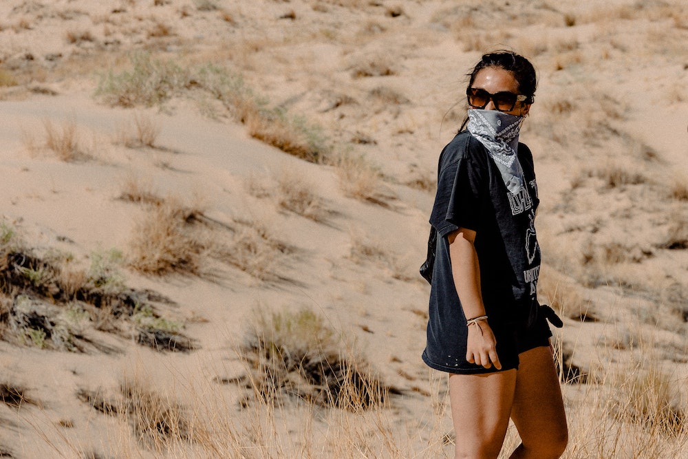 Woman with a bandana