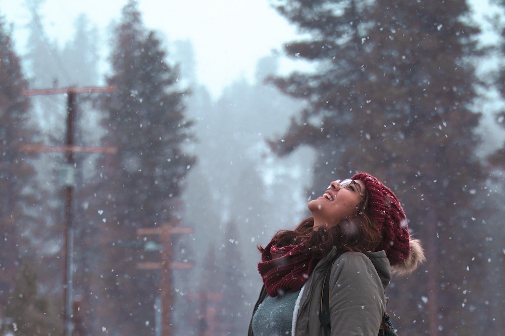 Woman laughing