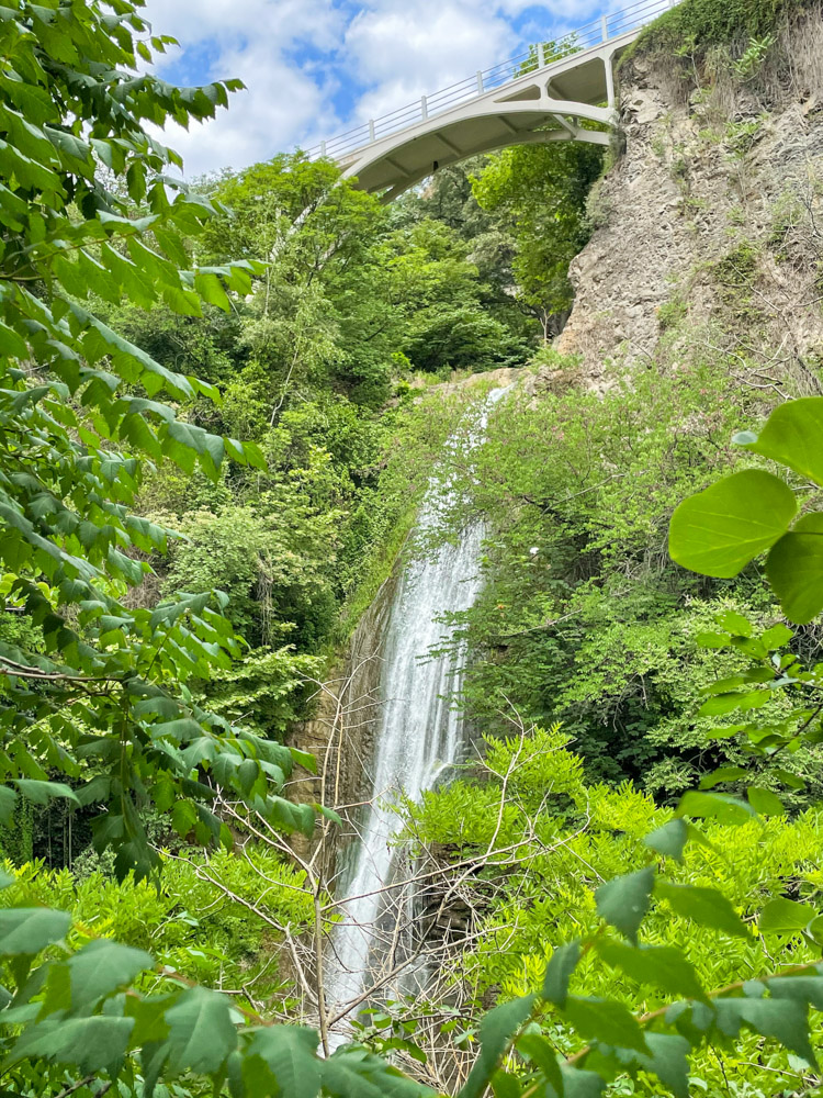 Big waterfall in the National Botanical Garden of Georgia