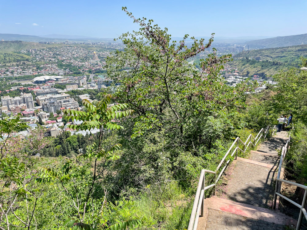 Mtatsminda Pantheon viewpoint stairs