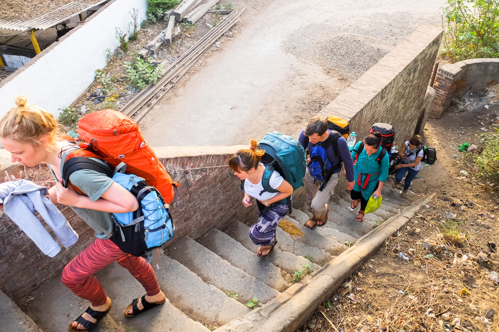 A group of backpackers walking in Amritsar - 4 Weeks in India