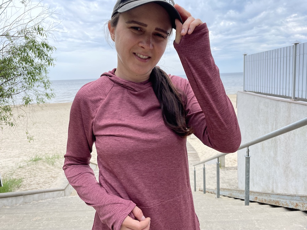 Una wearing KUHL ENGINEERED Womens Hoody